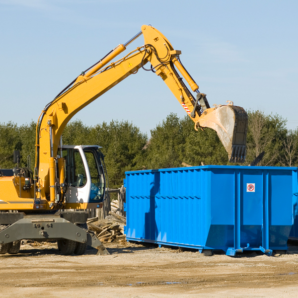 what size residential dumpster rentals are available in Anmoore WV